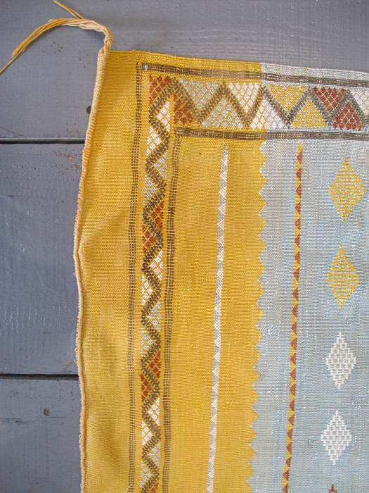 Silk and Cotton Moroccan Kilim