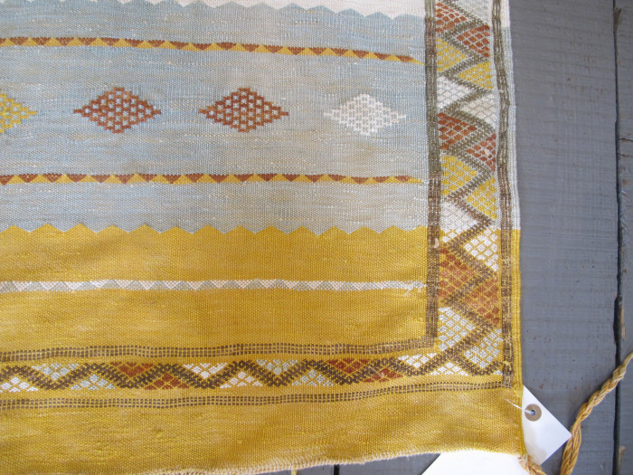 Silk and Cotton Moroccan Kilim