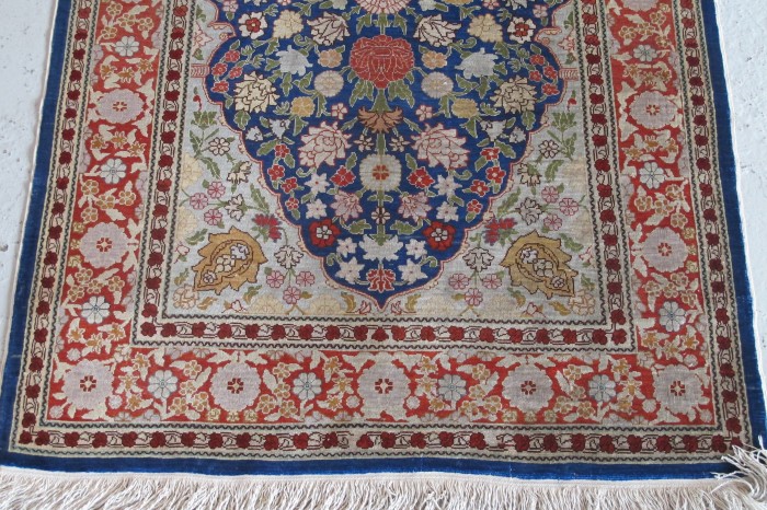 Exquisite Miniature Silk Rug