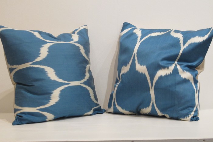 Pair of Silk Ikat Cushions