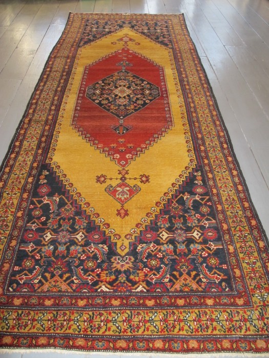Spectacular Kurdish Carpet with Saffron Field