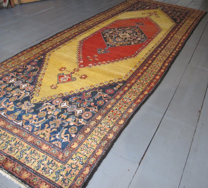 Spectacular Kurdish Carpet with Saffron Field