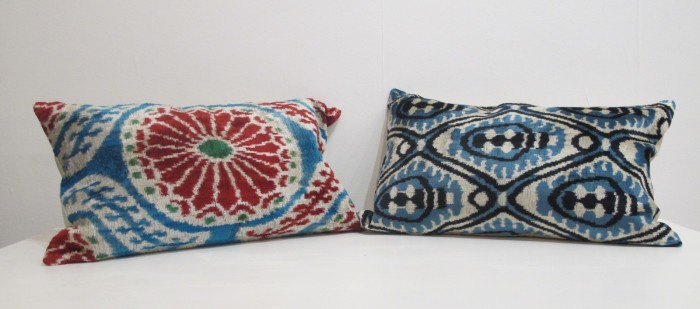 Silk Velvet Ikat Cushion