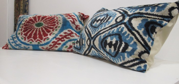 Silk Velvet Ikat Cushion