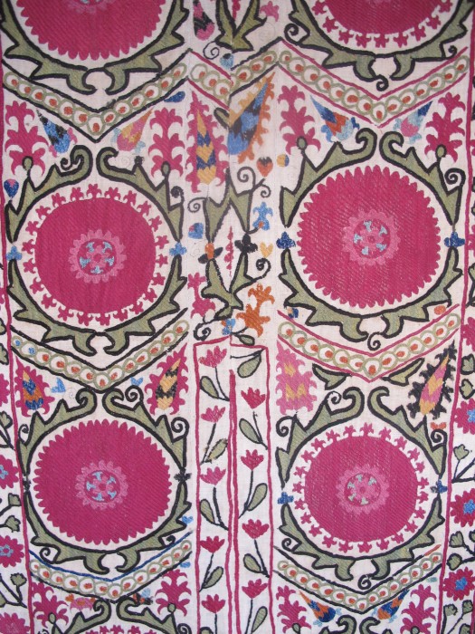 Silk Suzani Panel, Uzbekistan