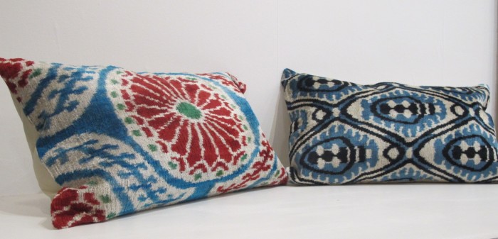 Silk Velvet Ikat Cushion