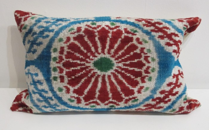 Silk Velvet Ikat Cushion