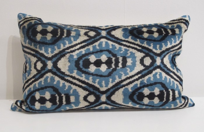 Silk Velvet Ikat Cushion