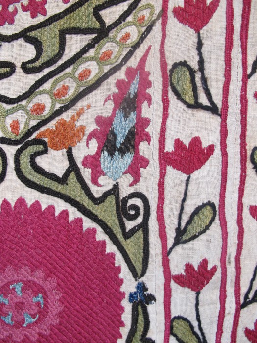 Silk Suzani Panel, Uzbekistan