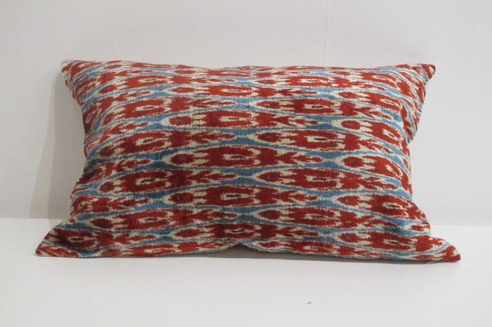 Velvet Silk Ikat Cushion