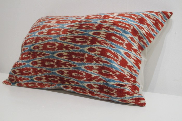 Velvet Silk Ikat Cushion