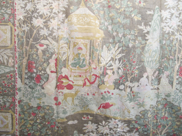 Qajar Block Printed and Painted Textile