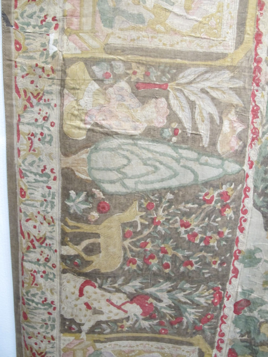 Qajar Block Printed and Painted Textile