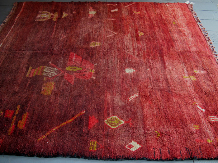 Moroccan Carpet With Interesting Ornamentation