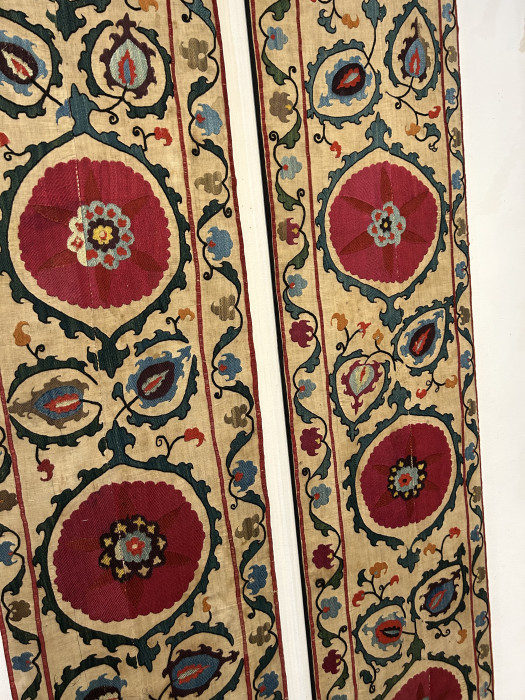 A Pair of Suzani Border Panels