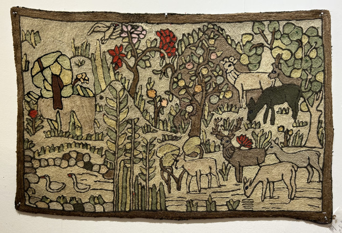 English Domestic Needlework Wool Picture