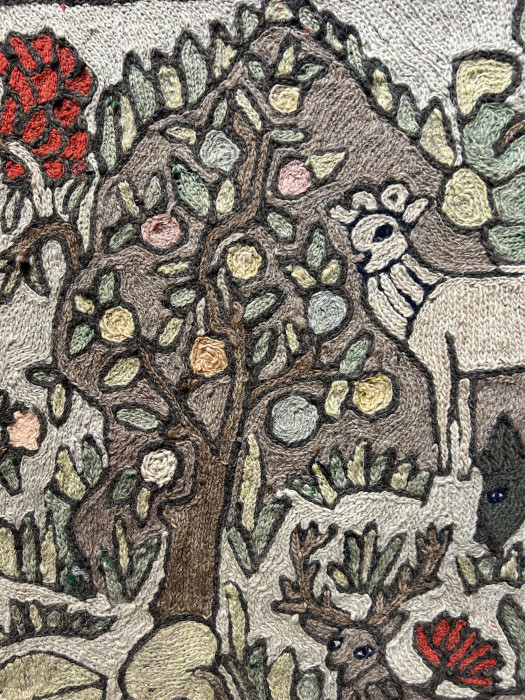 English Domestic Needlework Wool Picture