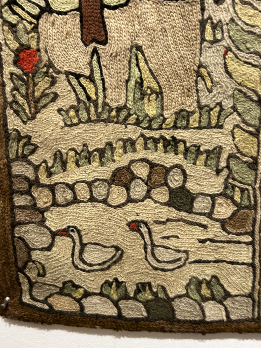 English Domestic Needlework Wool Picture