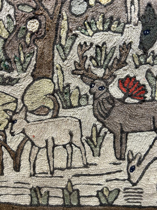 English Domestic Needlework Wool Picture