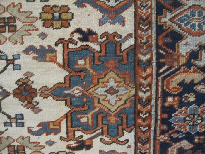 Ivory Ground Heriz Carpet