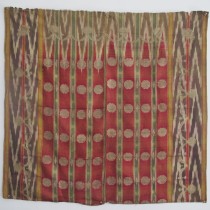 Image of Rare Russian Silver Brocaded Silk Ikat Kavanat