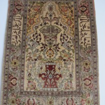 Image of Fine Silk Hereke Rug with Signature