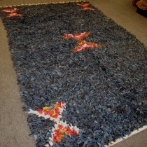 Image of Vintage Leather Rag Rug 