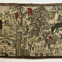 Image of English Domestic Needlework Wool Picture