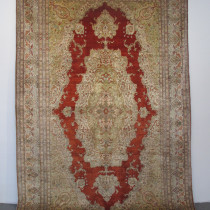 Image of Fine Silk Kayseri Carpet with Gold Thread