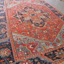 Image of Heriz Carpet with Unusual Border