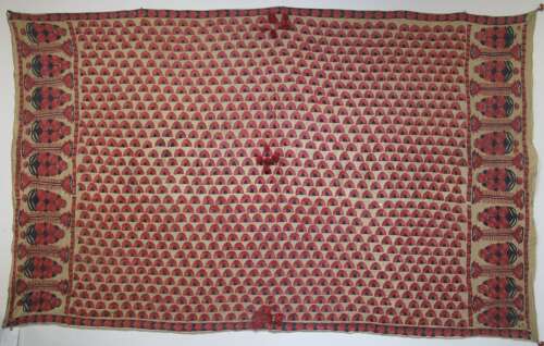 Unusual Sindh Embroidered Shawl, Pakistan, Circa 1880, 2.10m X 1.24m