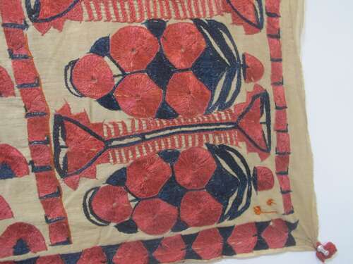Unusual Sindh Embroidered Shawl, Pakistan, Circa 1880, 2.10m X 1.24m