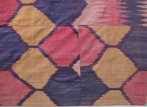 Large Silk Ikat Panel, Uzbekistan, Circa 1900, 1.76m X 2.43m