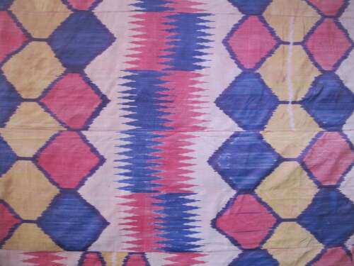Large Silk Ikat Panel, Uzbekistan, Circa 1900, 1.76m X 2.43m