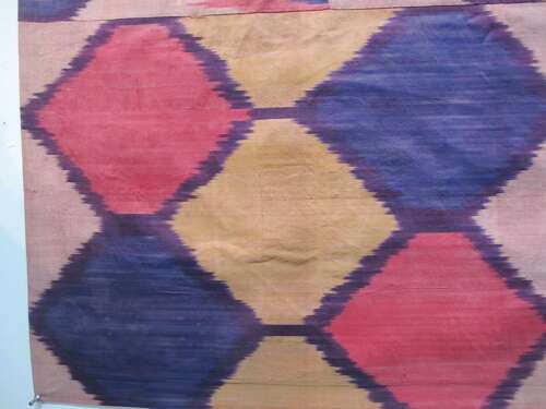 Large Silk Ikat Panel, Uzbekistan, Circa 1900, 1.76m X 2.43m