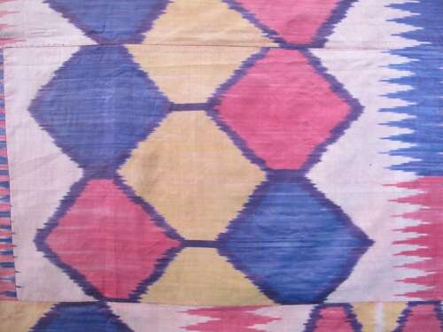 Large Silk Ikat Panel, Uzbekistan, Circa 1900, 1.76m X 2.43m