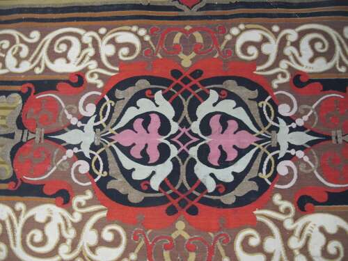 Fine European Wool And Metal Thread Tapestry Panel, 3.32m X 0.96m