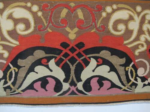 Fine European Wool And Metal Thread Tapestry Panel, 3.32m X 0.96m