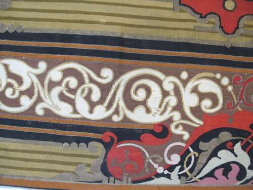Fine European Wool And Metal Thread Tapestry Panel, 3.32m X 0.96m