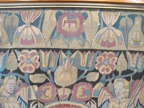 A Pair Of North German Tapestry Cushions, 17th Century, 59cm X 59cm