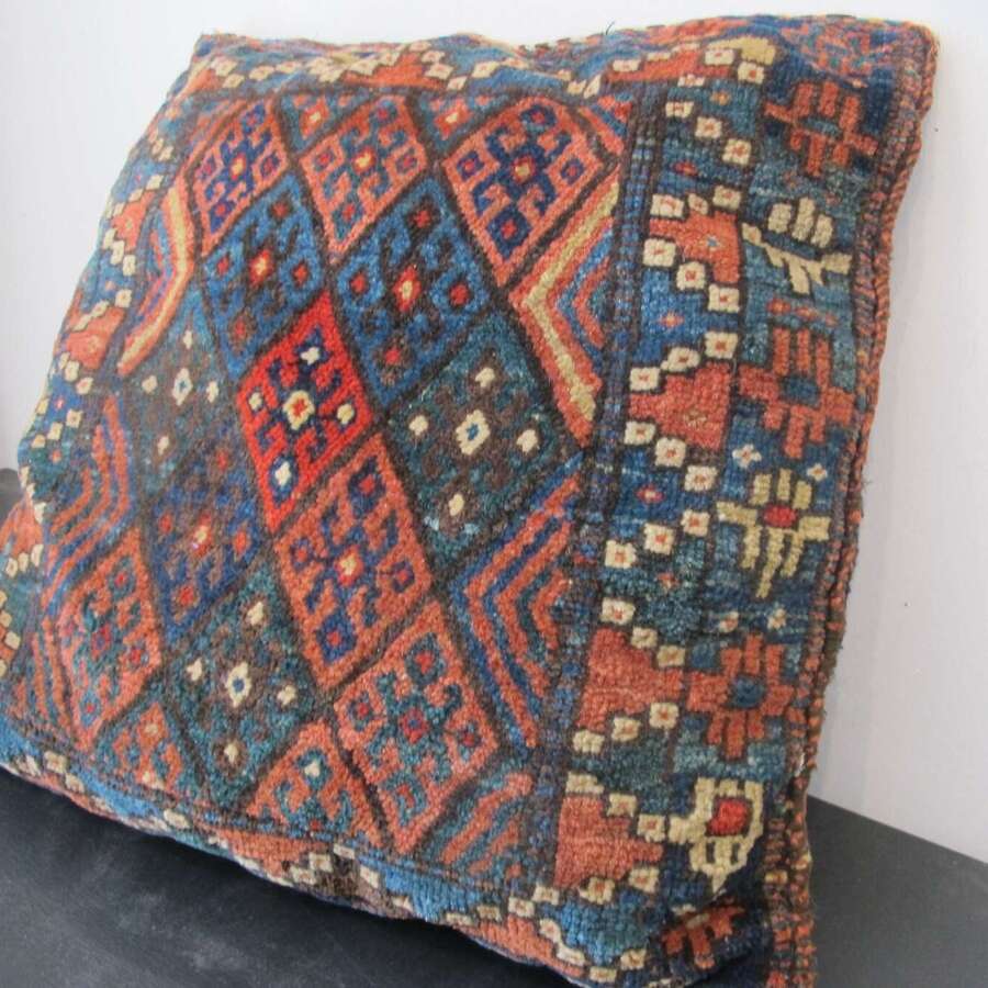 Kurdish Bag Cushion, Circa 1880, 50cm X 50cm