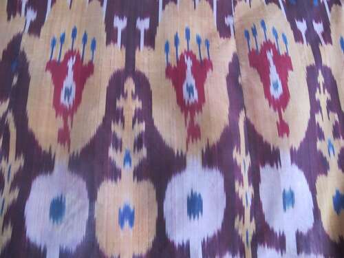 Antique Silk Ikat Panel, 1.65m X 1.26m