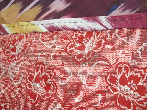 Antique Silk Ikat Panel, 1.65m X 1.26m