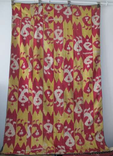 Silk Ikat Panel, Uzbekistan, Circa 1890, 1.85m X 1.12m