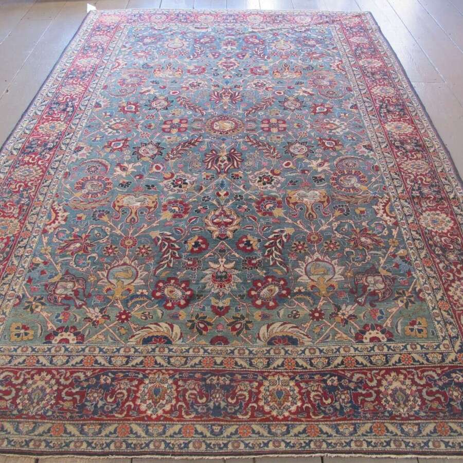 Part-silk Teheran Carpet,Early 20th Century, 3.23m X 2.08m
