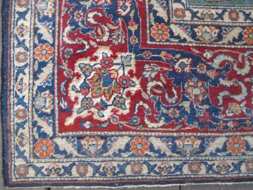 Part-silk Teheran Carpet,Early 20th Century, 3.23m X 2.08m