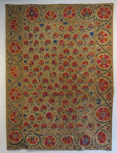 Fine Bokhara Suzani, Uzbekistan, Circa 1860, 2.32m X 1.78m