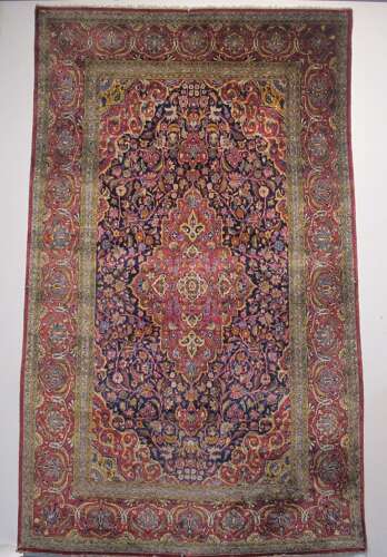 Fine Silk Kashan Rug, Central Persia, Circa 1910, 2.01m X 1.22m