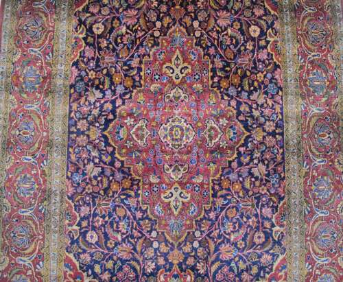 Fine Silk Kashan Rug, Central Persia, Circa 1910, 2.01m X 1.22m
