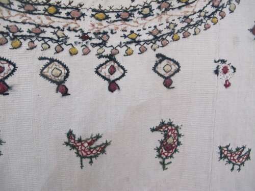 Persian Zoroastrian Embroidery, Circa 1870, 1.87m X 1.89m